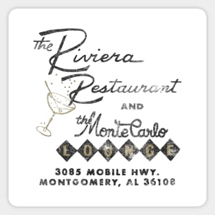 The Riviera Restaurant & The Monte Carlo Lounge Sticker
